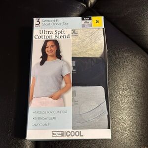 32 Degrees Ladies' Cotton Blend Tee, 3-pack Small